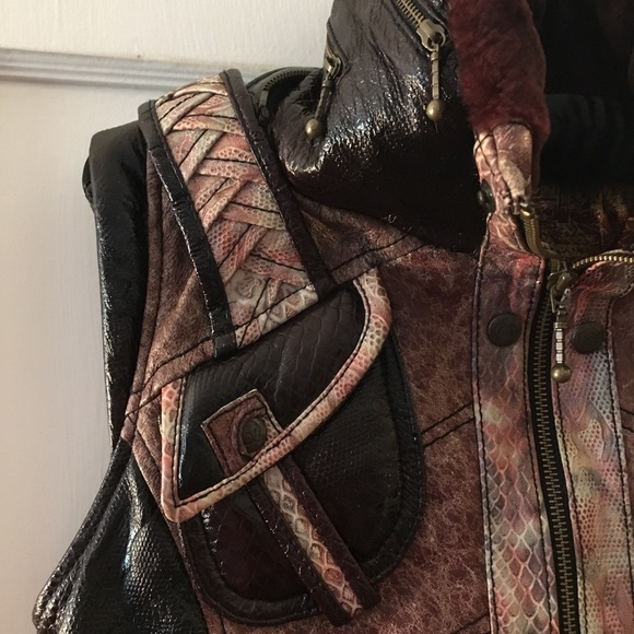 Ayyawear leather hooded jacket vest - Picture 5 of 8